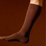 Chaussettes compression médicale Staturel Marron — Certifié CE Portugal
